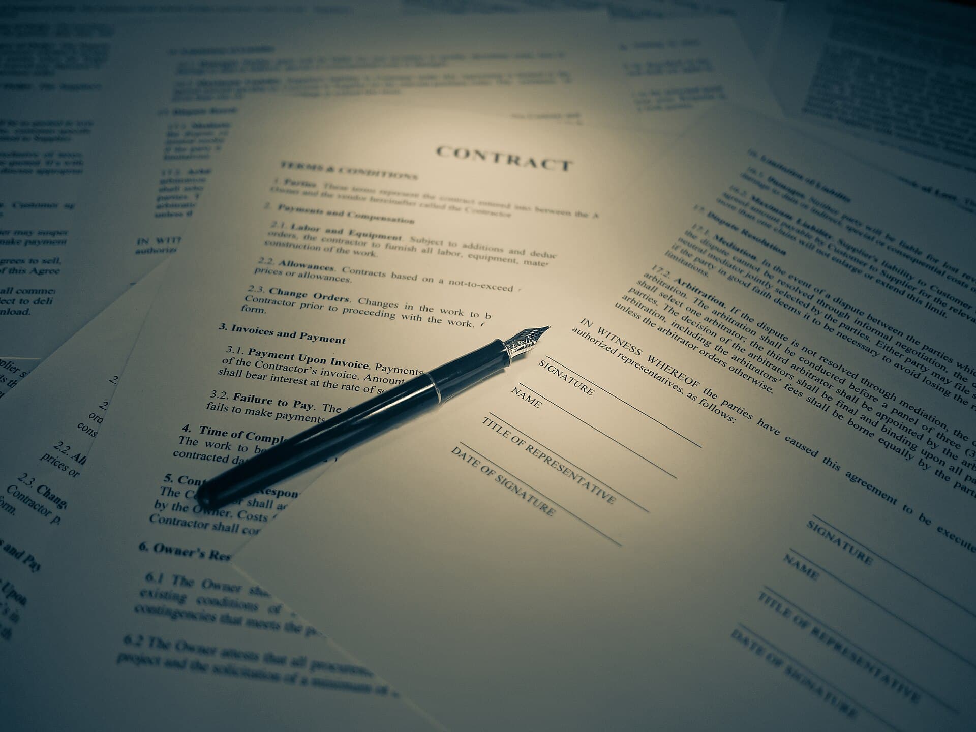 Legal paperwork